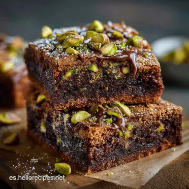 Brownies de Lim&oacute;n Pistachos y Chocolate Blanco La Receta F&aacute;cil de Blondies Gourmet Tarjeta de receta
