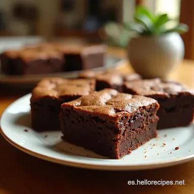 Brownies con chocolate blanco y Mi secreto para el mejor sabor Tarjeta de receta