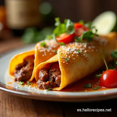 Burritos de carne a mi manera El secreto está en la marinada Tarjeta de receta