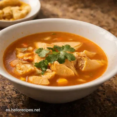 Caldo de Pollo Casero de la Abuela Receta Reconfortante Tarjeta de receta