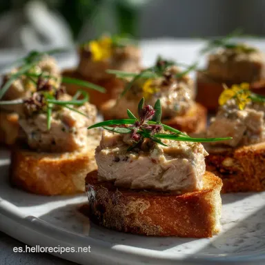 Smoked Mackerel Pt Canap Recipe: Aperitivo Gourmet Tarjeta de receta