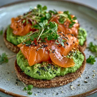 Canap&eacute;s Fr&iacute;os con Salm&oacute;n y Aguacate Tarjeta de receta
