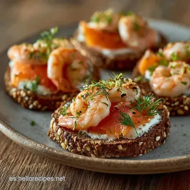 Canap&eacute;s Fr&iacute;os con Salm&oacute;n Ahumado Tarjeta de receta