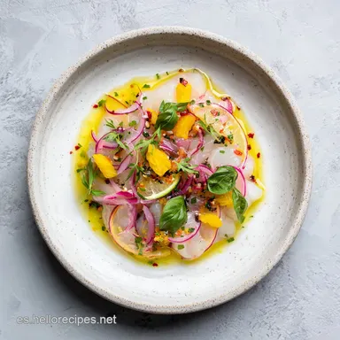 Ceviche de Corvina Peruano en 25 Minutos Tarjeta de receta
