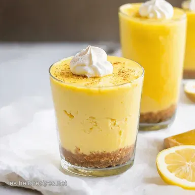 Cheesecake de Lim&oacute;n en Vasitos F&aacute;cil y Delicioso Tarjeta de receta