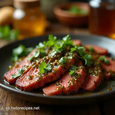 Receta de Salsa Chimichurri Aut&eacute;ntica El Secreto F&aacute;cil del Asado Tarjeta de receta