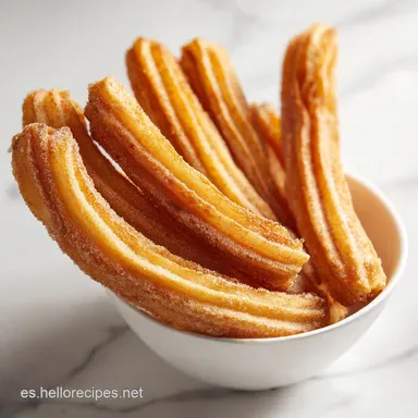 Churros Tradicionales: T&eacute;cnica Profesional para un Interior Aireado Tarjeta de receta