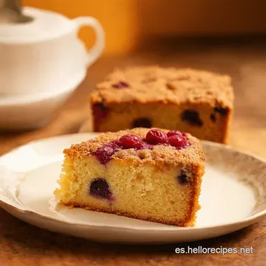 Coffee Cake con Arándanos El Desayuno Perfecto Tarjeta de receta