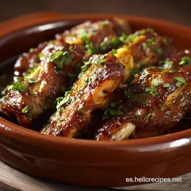 Costillas de Cerdo al Ajillo: Receta Cl&aacute;sica y Tierna Tarjeta de receta