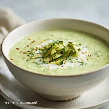 Crema de Calabac&iacute;n Receta para 4 Raciones Tarjeta de receta