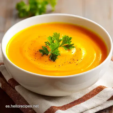 Crema De Calabaza Sedosa para 4 Personas Tarjeta de receta