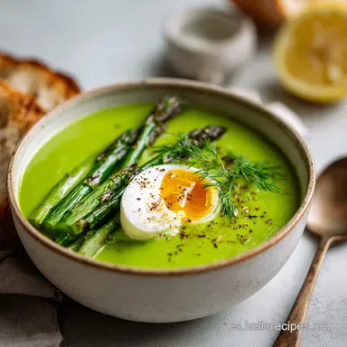 Crema de Esp&aacute;rragos Espa&ntilde;ola para 6 Raciones Tarjeta de receta