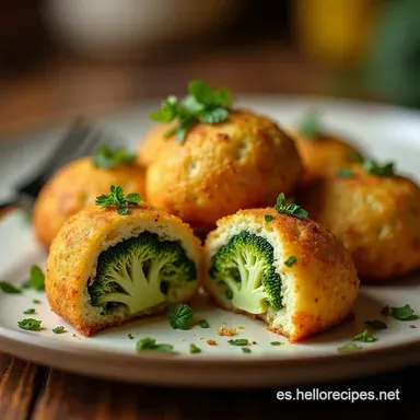 Croquetas de Brócoli y Feta Receta Crujiente y Vegetariana Tarjeta de receta