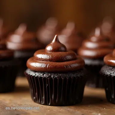 Cupcakes de Chocolate H&uacute;medos La Receta Irresistible Chef Amigo Tarjeta de receta