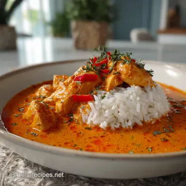Curry De Pollo Con Leche De Coco: Listo En 25 Min Tarjeta de receta