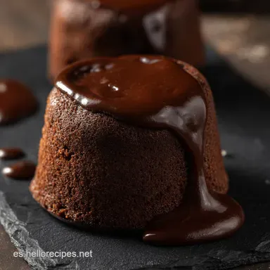Coulant de Chocolate Casero: &iexcl;El Volc&aacute;n Perfecto! Tarjeta de receta