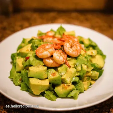 Ensalada Aguacate Gambas Sabor y Alegr&iacute;a en Cada Bocado Tarjeta de receta