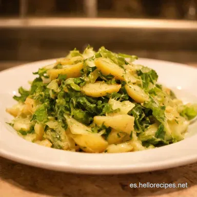 Ensalada de Papa Pica Brava Receta Estilo Tapas Tarjeta de receta