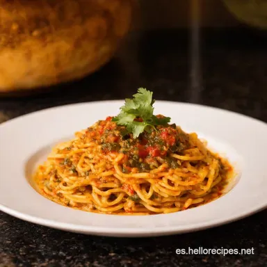 Espaguetis a la Hortelana Mi Secreto con Salsa de Soja Tarjeta de receta