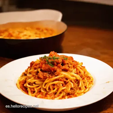 Espaguetis con Sobrasada Mallorca en tu Mesa Tarjeta de receta