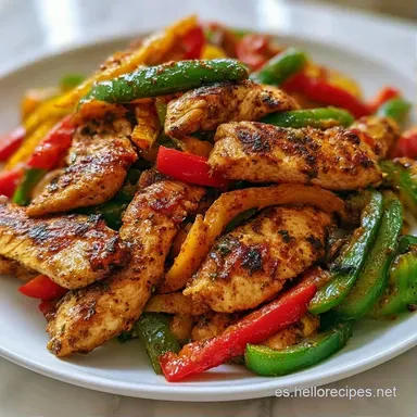 Fajitas De Pollo En 30 Minutos Tarjeta de receta