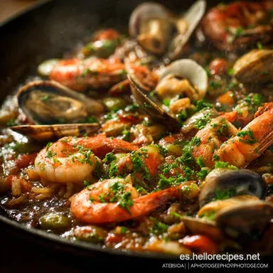 Fideu de mariscos: Receta tradicional con el sofrito perfecto Tarjeta de receta