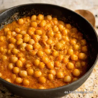 Garbanzos con Bacalao Receta Tradicional de Cuaresma Tarjeta de receta