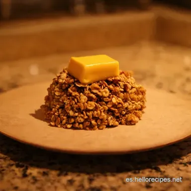 Granola con Mantequilla de Man&iacute; Crujiente y Casera Tarjeta de receta