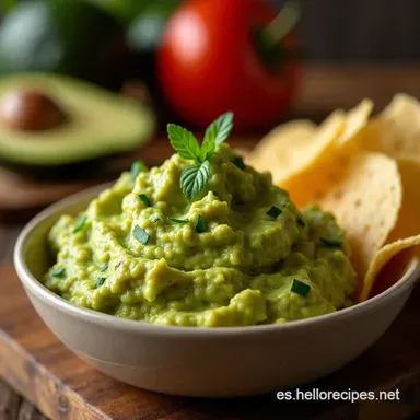 Receta de Guacamole Casero F&aacute;cil al Estilo Restaurante Tarjeta de receta