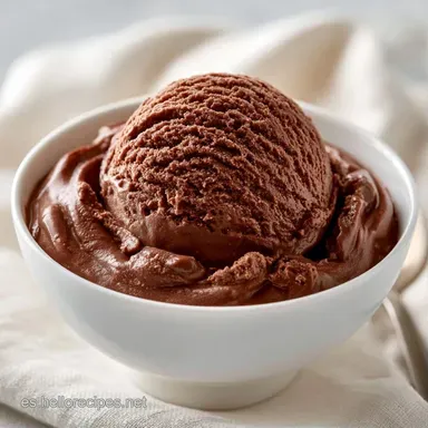 Helado de Chocolate Casero para 4 Tarjeta de receta