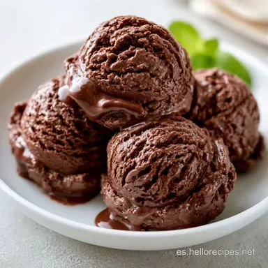 Helado De Chocolate Cremoso Para 4 Tarjeta de receta