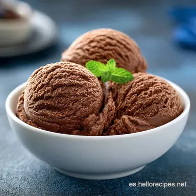 Helado De Chocolate Cremoso Tarjeta de receta