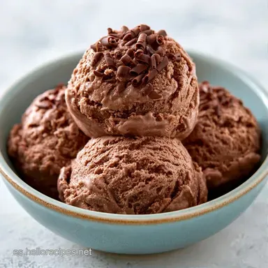 Helado de Chocolate para 4 Personas Tarjeta de receta