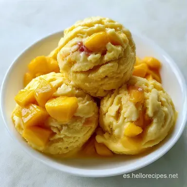 Helado de Frutas con Mango y Yogur Tarjeta de receta