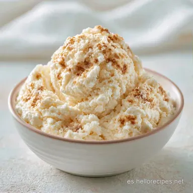 Helado De Queso Para 6 Personas Tarjeta de receta