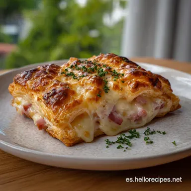 Aperitivo de Hojaldre con Jam&oacute;n y Queso Tarjeta de receta