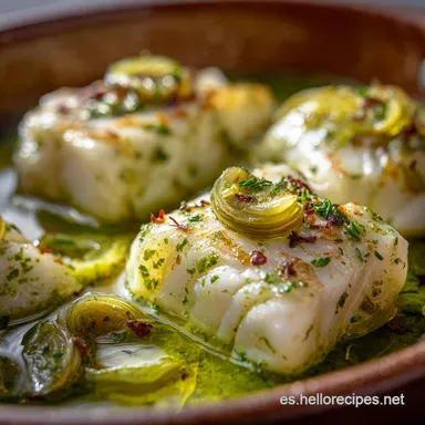 Kokotxas de bacalao en salsa verde: Receta clásica para el Pil-Pil perfecto. Tarjeta de receta