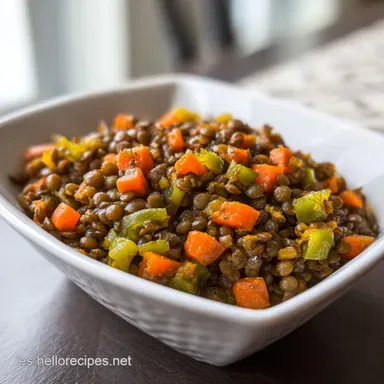 Lentejas para 4 Personas: Caldo Espeso Tarjeta de receta