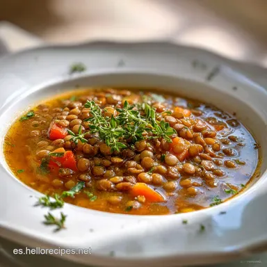 Receta de Lentejas Caseras de la Abuela: 4 Raciones Tarjeta de receta