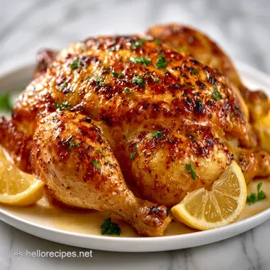 Receta del Manual de Pollo Asado para 4 Tarjeta de receta