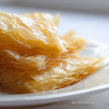 Masa Filo Crujiente para 6 Porciones Tarjeta de receta