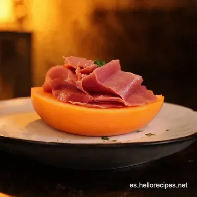 Mel&oacute;n con Jam&oacute;n Receta Aperitivo Espa&ntilde;ol F&aacute;cil y Delicioso Tarjeta de receta