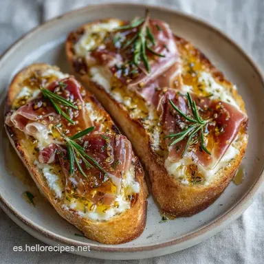 Mini Bocadillo Jam&oacute;n Y Brie en 20 Minutos Tarjeta de receta
