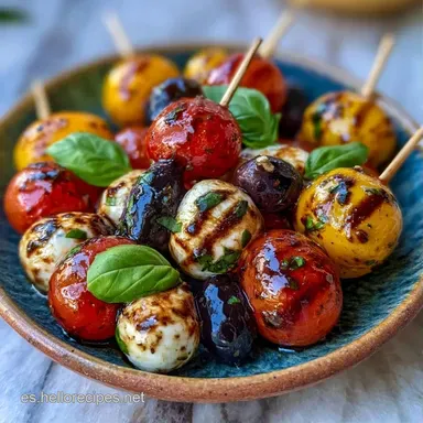 Mini Brochetas de Picoteo: 20 Unidades Tarjeta de receta