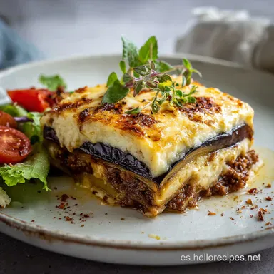 Musaca tradicional | Aut&eacute;ntica Receta Griega Tarjeta de receta