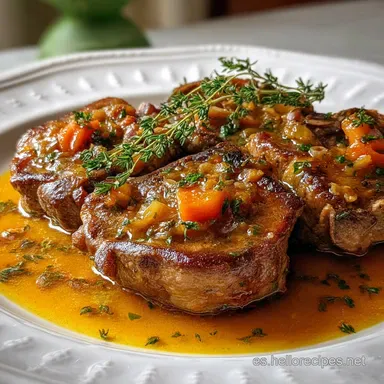 Ossobuco Milanese Lento para 4 Raciones Tarjeta de receta
