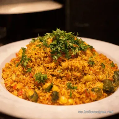 Paella Vegetariana Buscar Recetas Vegetarianas Deliciosas Tarjeta de receta