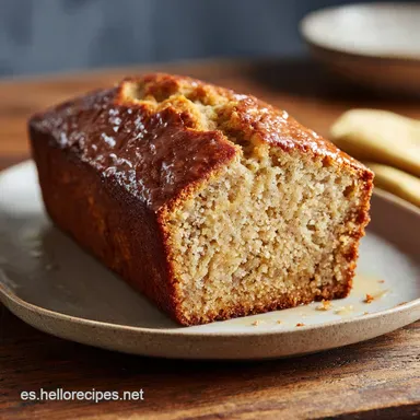 Pan De Platano Receta F&aacute;cil para 10 Porciones Tarjeta de receta