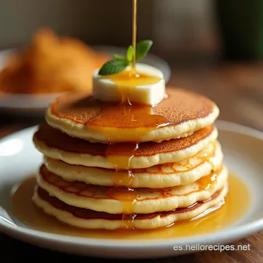 Pancakes de Avena Esponjosos Receta F&aacute;cil y Deliciosa Tarjeta de receta