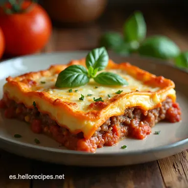 Tentador Pastel de Carne Gratinado Receta de la Abuela con Queso Tarjeta de receta